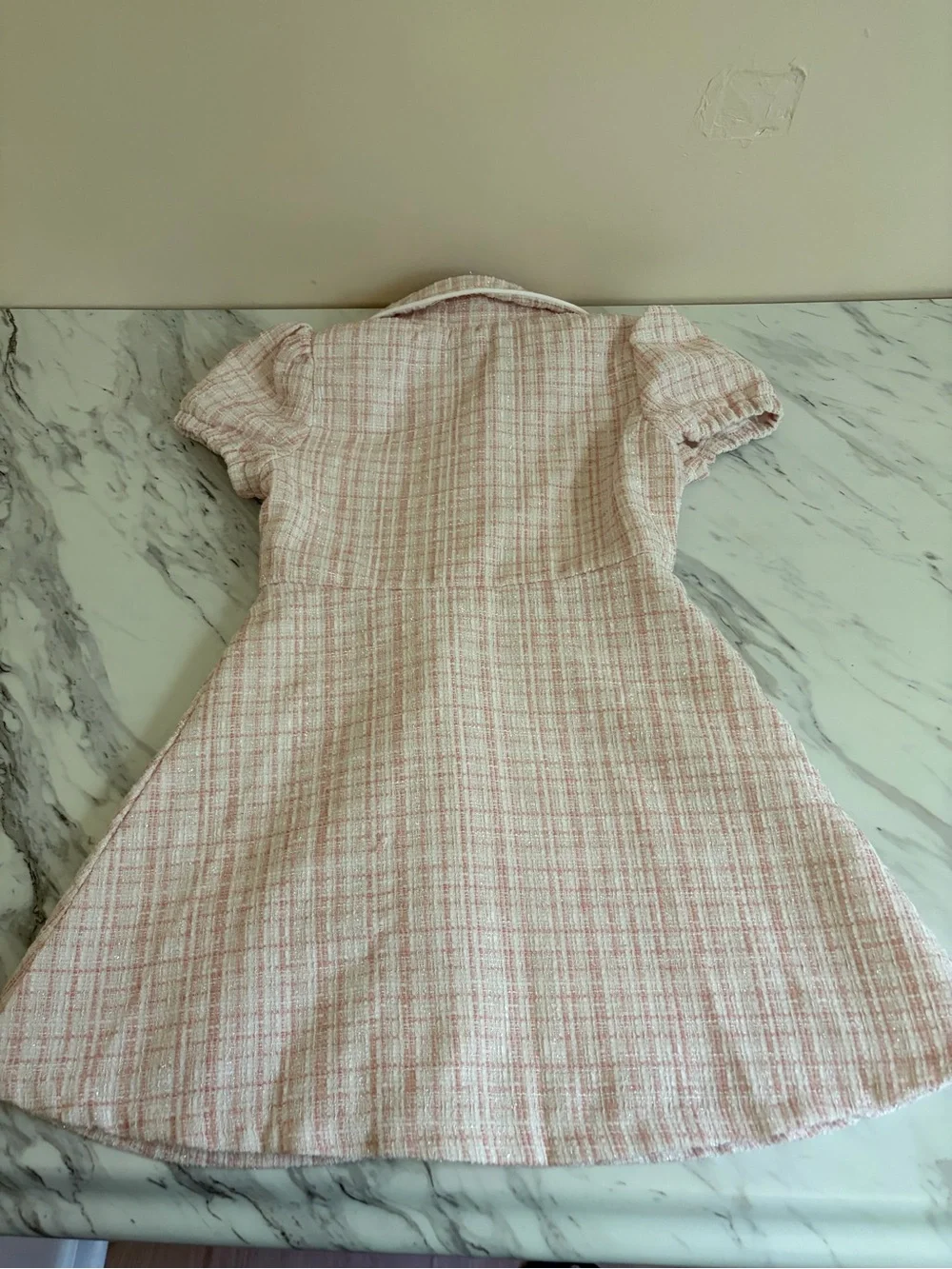 Draper James Tweed Button-Front Dress with Peter Pan Collar